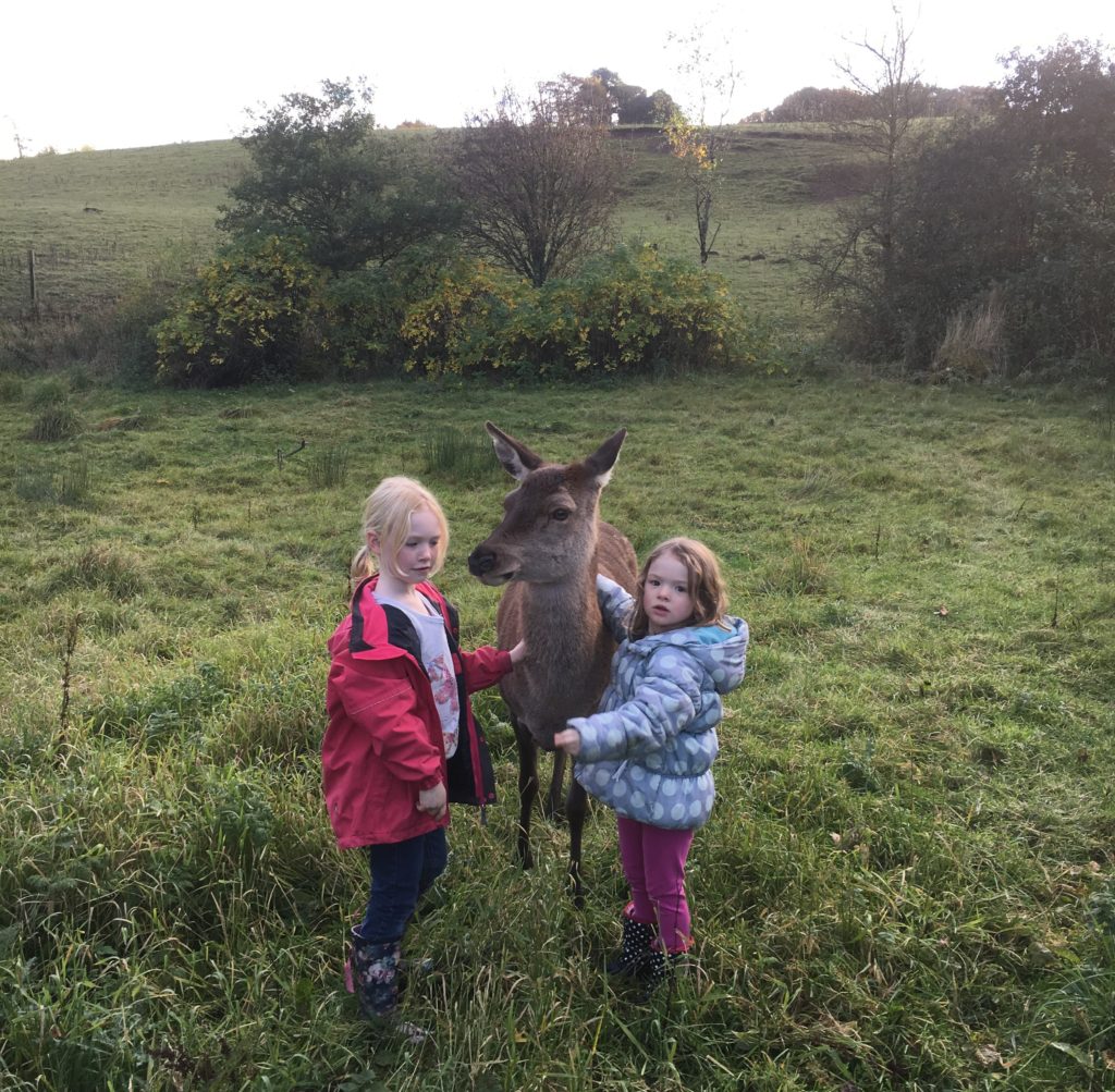 John’s granddaughters with Thistle