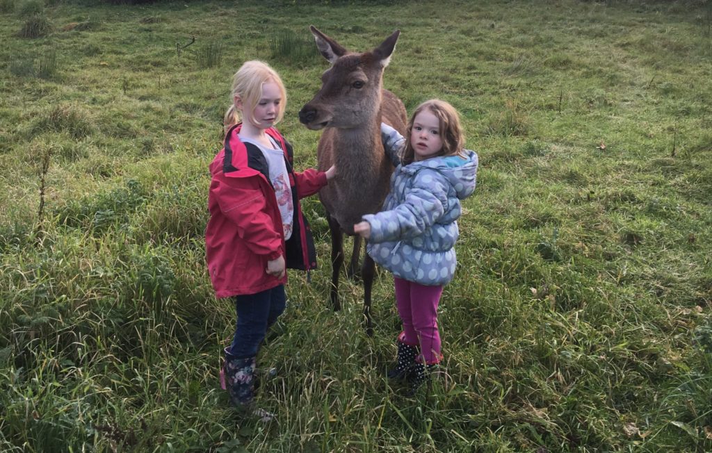 John’s granddaughters with Thistle